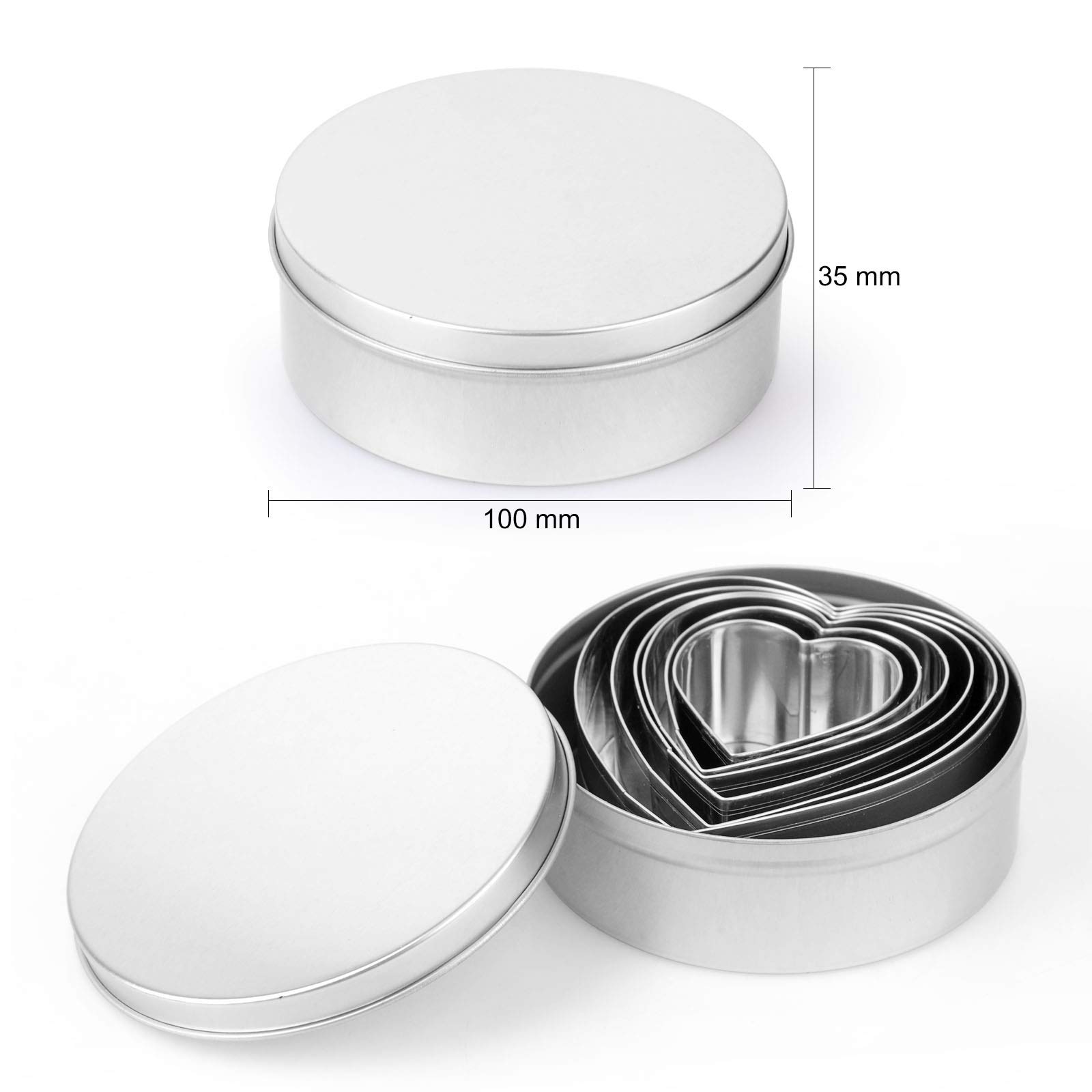9 Formine Per Biscotti A Forma Di Cuore In Acciaio Inox – Set Stampi Per Dolci San Valentino, Fai Da Te Per Biscotti, Cioccolatini E Decorazioni (Dimensioni Diverse)