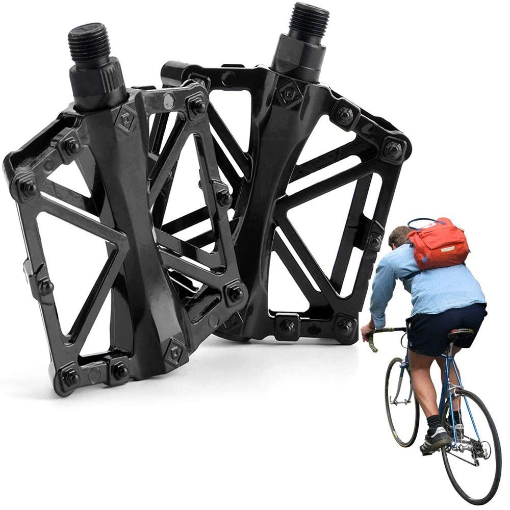 Pédale Vtt en alliage d'aluminium noir pour vélo de course et Bmx