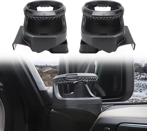 Portavasos de ventana para Ford Bronco de 24 puertas 2021 2022 2023 hasta 30 onzas antideslizante de 2 lados para bebidas de automóvil, soporte