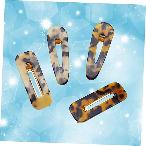 Miniatura 3 de LALAFINA 4 piezas de accesorios de regalo de cumpleaños para el cabello pasadores vintage para niña patrón de Navidad mármol para clips de pelo