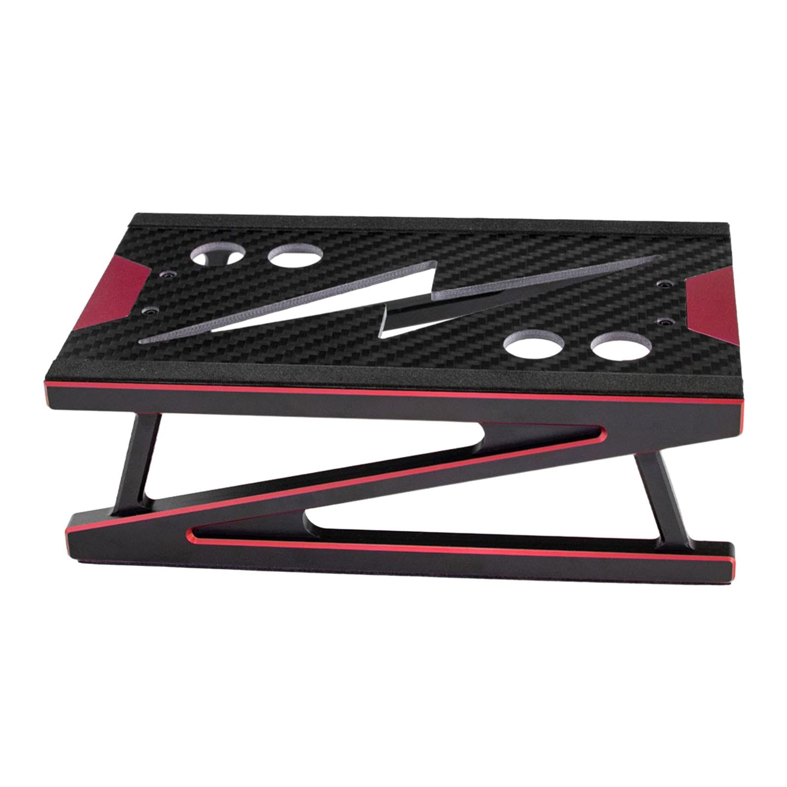 Soporte de Aluminio, Estación de Reparación de Aluminio, Maquetas de Coches a Escala 1/8 Y 1/10, Trabajos de Reparación, para Camiones Y Coches, Rojo