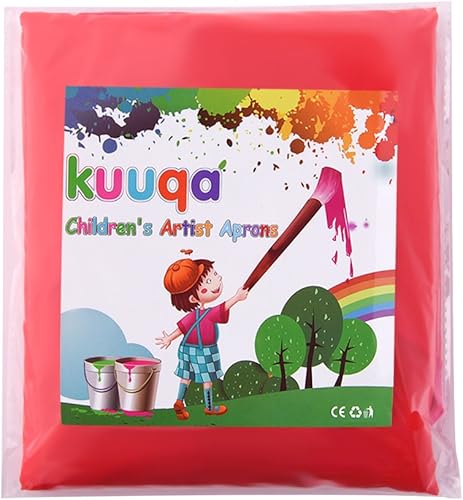 Vista 42 de KUUQA Delantales de arte para niños, suministros de pintura (pinturas y pinceles no incluidos)