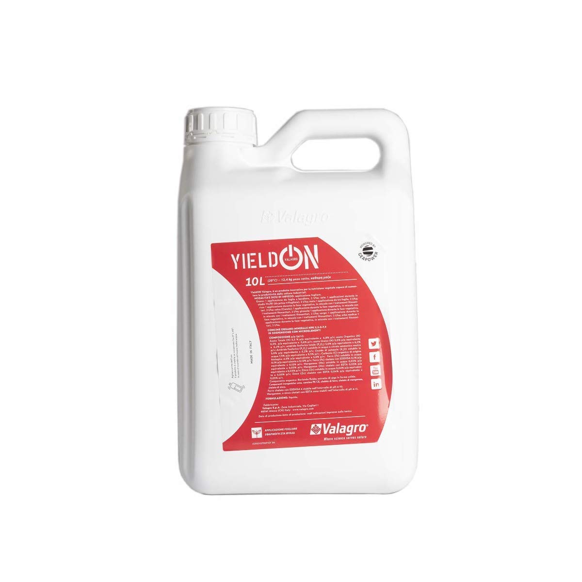 YieldOn biostimolante concime NPK 5,5-5 - 7,5 10 Litri