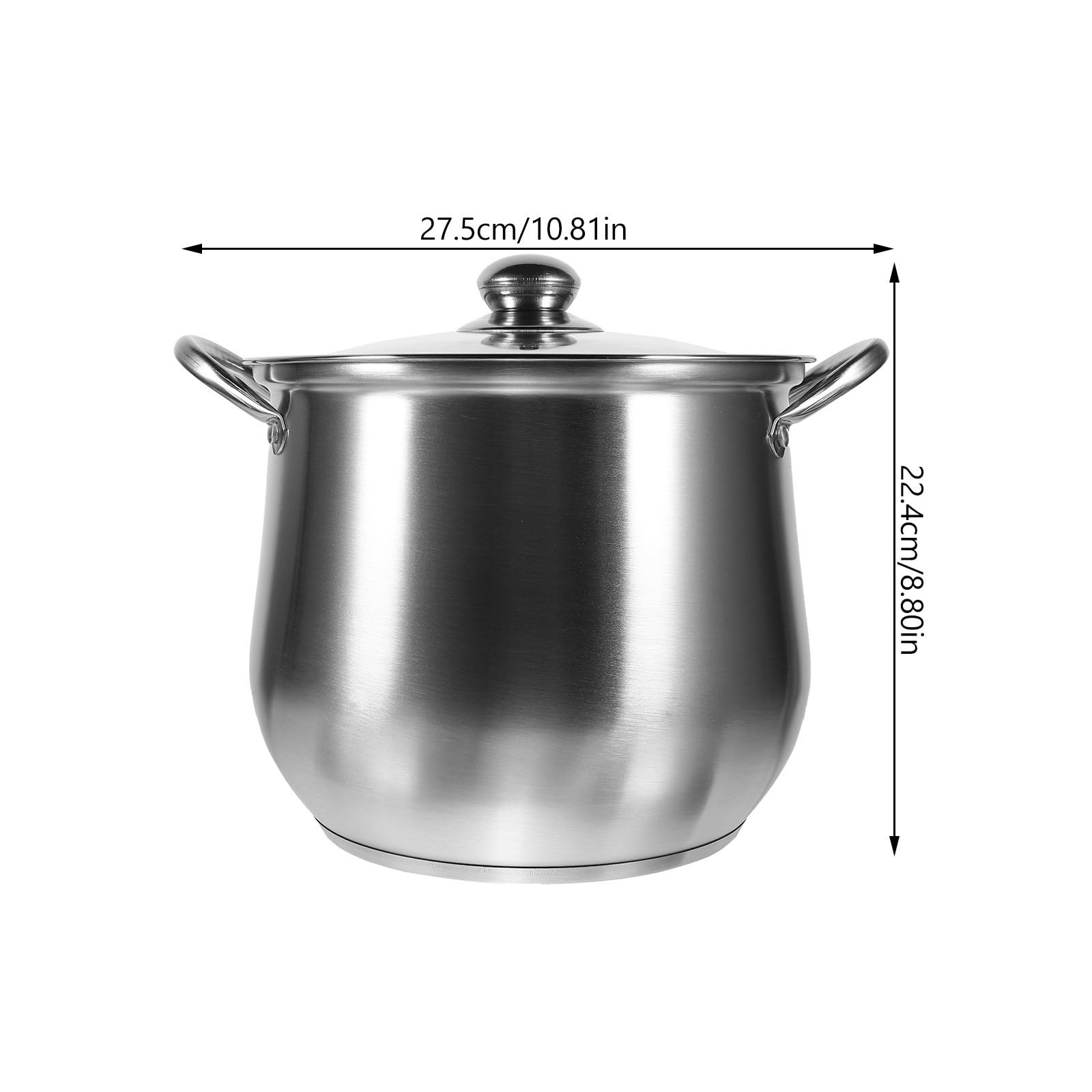 Casserole solide en acier inoxydable GALPADA, marmite à soupe durable et performante