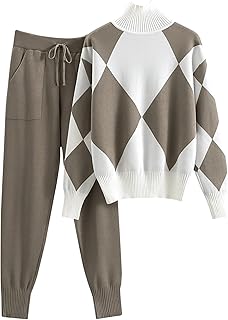 AMhomely Loungewear Sets for Women 2 Piece Long Sleeve Tracksuit Plus Size Activewear Workout Tops Autumn Warm Tracksuit Bottoms Teen Girls Y2K Tracksuit Streetwear