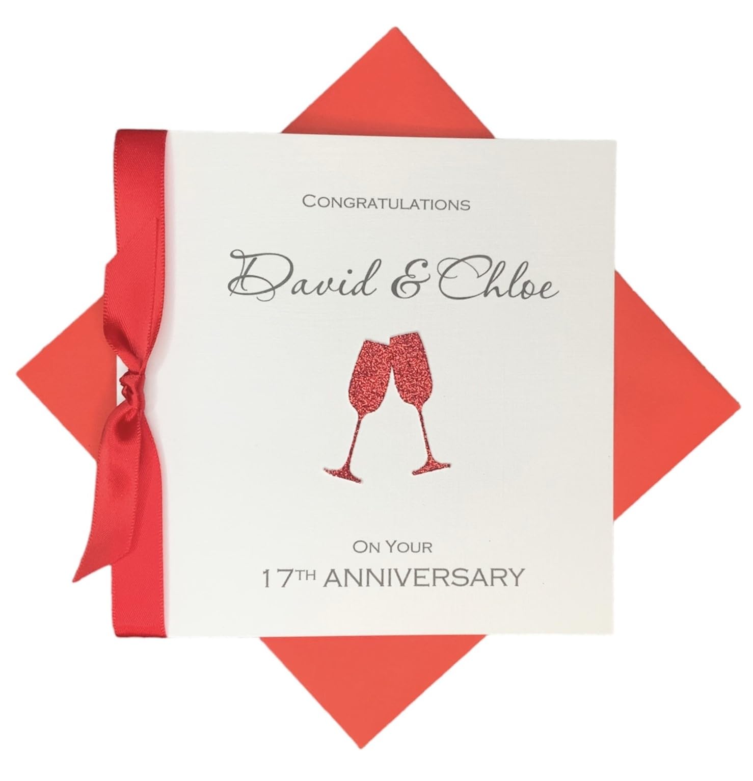 17th Wedding Anniversary Card Personalised Furniture 17 Years – CH 17