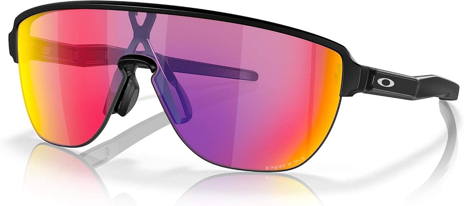 Oakley Man Sunglasses Matte Black Frame, Prizm Road Lenses, 42MM