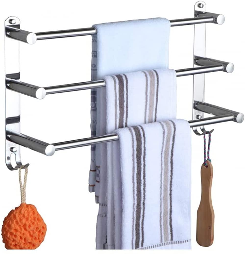 Porte-serviettes mural inox multicouche pour éviter la rouille et l'humidité des tissus