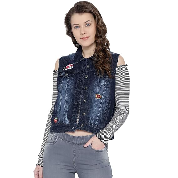 Washed Sleeveless Denim Jacket 