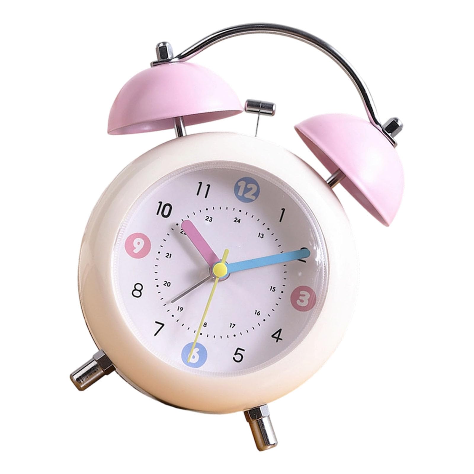 Hsioluted Metal Bells Alarm Clock with Strong Sound Ideal for Bedside Students and Professional Accurate Timekeeping Traditional Loud Wake Up Clock