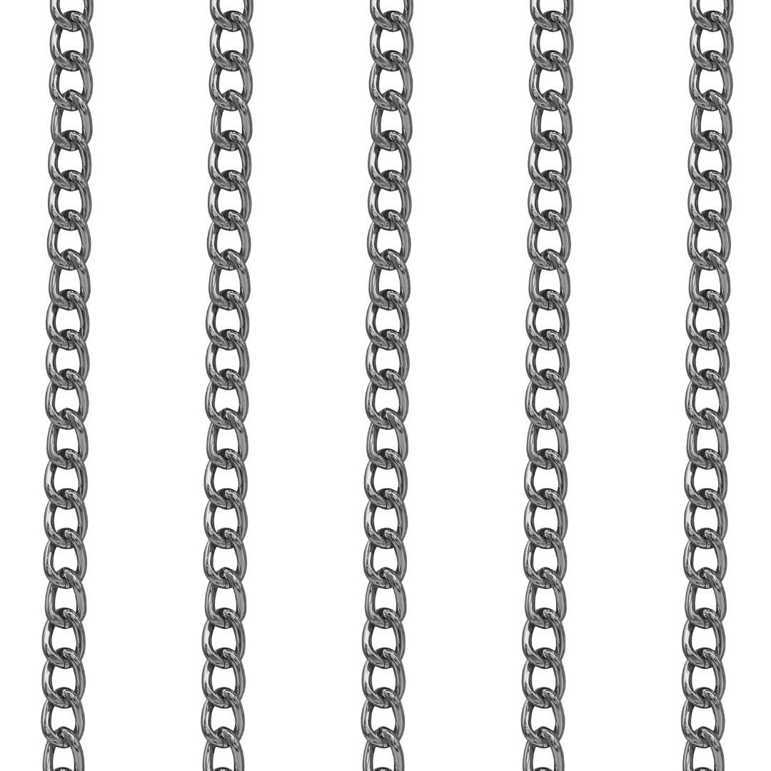 Satra Traders Aluminium Chain Twisted Links Spool Jewelry Making Chains Craft Chain for Necklace Bracelet Earring | Size : H-8mm W-11mm | Qty : 5mtr | JT-12-55-1 (Black)-picture-10