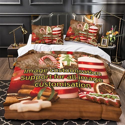 Parure de lit personnalisée 3 pièces cadeau idéal - 5