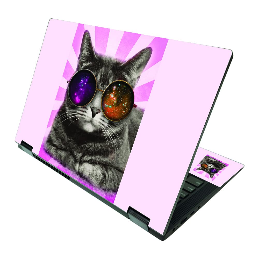 MightySkins Vinyl Decal Skin For Lenovo IdeaPad Flex 5 15" (2021) - Raining Cats Design | Protective Wrap