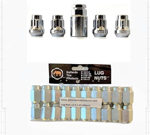 Vista 6 de Gallardo Tire Products Juego de Cerraduras de Rueda, Plata, 12 x 1.25 in