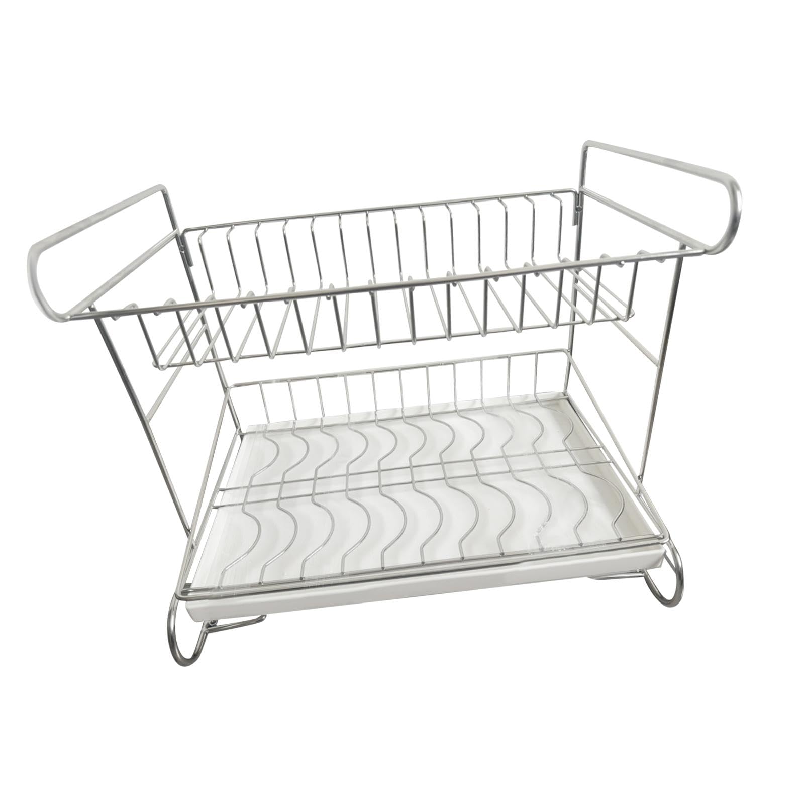 Mensola organizer per trucchi in acciaio inox, elegante contenitore per cosmetici per bagno, comò e profumi