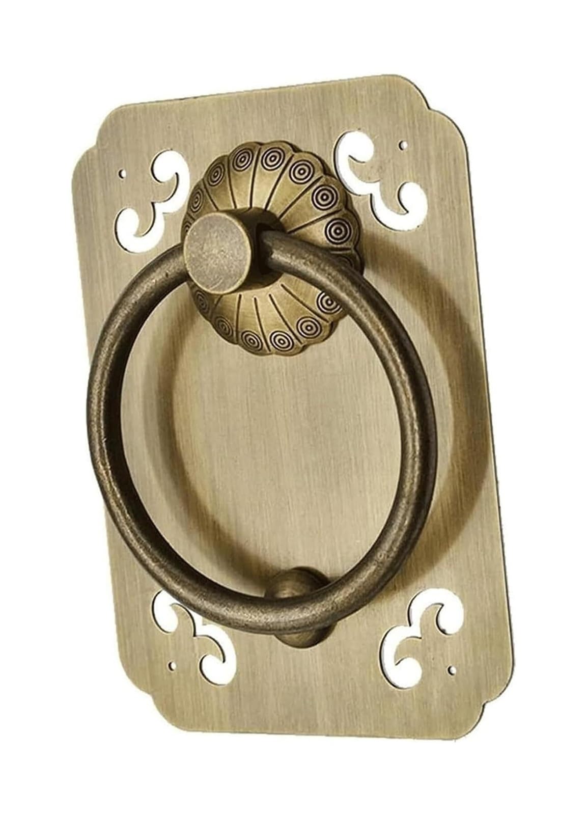 Vakorise Bronze Vintage-Style Door Knockers, Hanging Door Brass Style Ring Knocker Multicolor