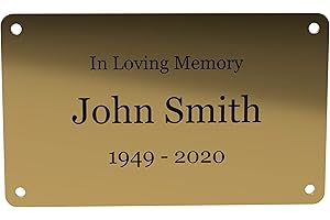 Solid Brass Engraved Plaque: A Cherished Keepsake for Remembrance
