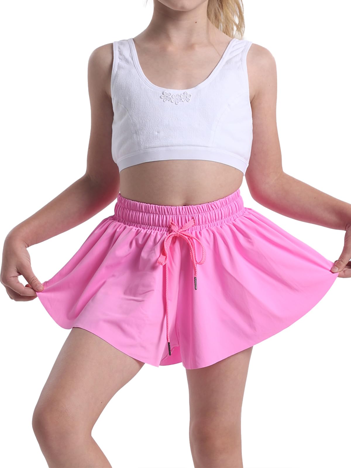 Flowy Shorts for Teen Girls Athletic Running Youth Butterfly Shorts