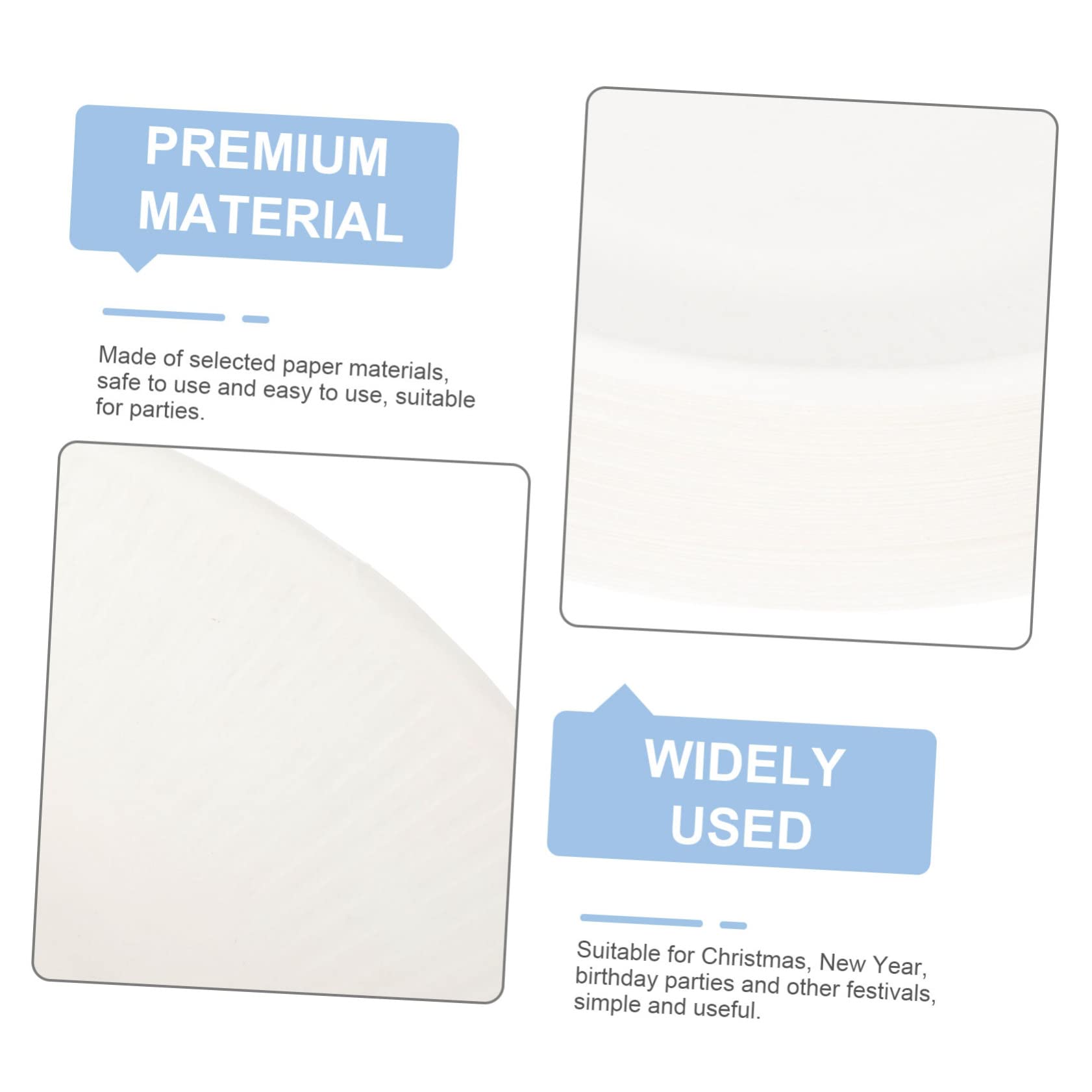 Healeved Pappteller Biologisch Abbaubar Verdicktes Papiermaterial mit Wellrand für Partys Picknick Grillen Kinder Malplatten