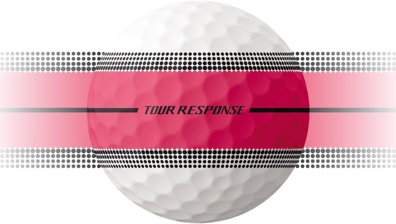TaylorMade Tour Response Golf Balls, Enhanced 360° ClearPath Alignment, Speed Wrapped Core for Distance and Feel, Pack of 12