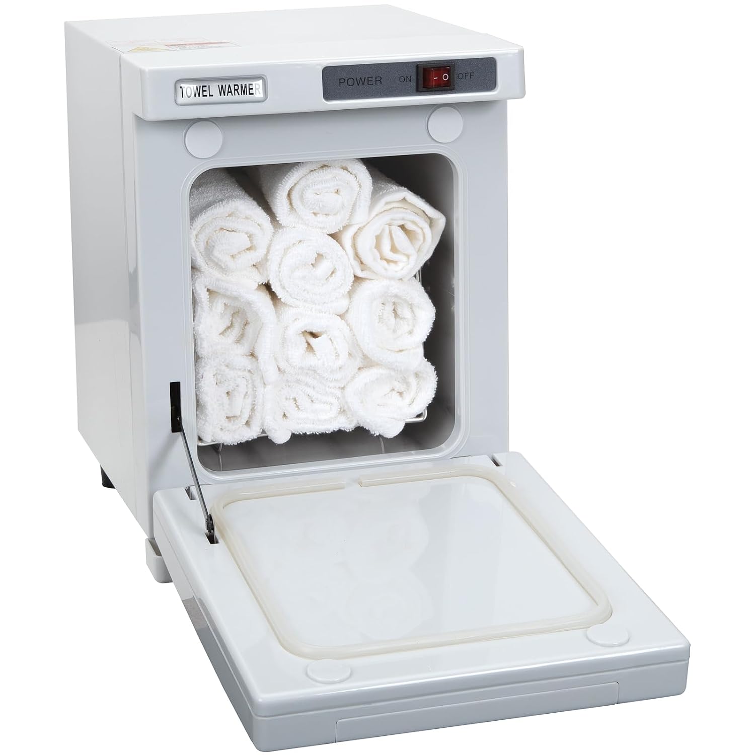 ForPro Warm & Cozy Hot Towel Warmer, Compact 5L Capacity Cabinet, Stainless Steel Rack, White