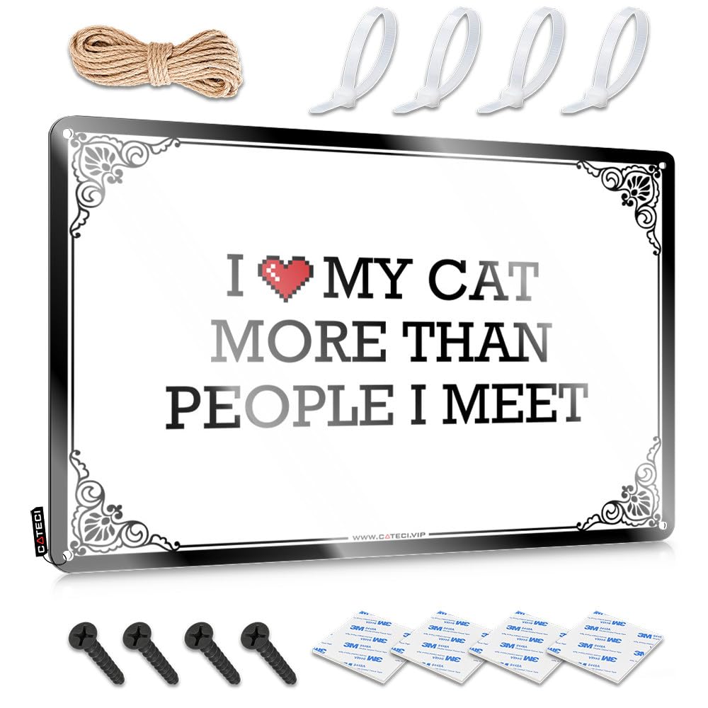 Decorations Classic Small Home Decor - I Love My Cat More Than People I Meet Custom Rustic Style Artwork For Rv(30X40CM)