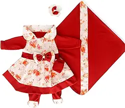 Saída Maternidade Pompom Floral para Recém-Nascido Menina – Kit Completo 5 Peças em Malha 100% Algodão – Conjunto Enxoval Luxo para Primeira Saída Fotos e Visitas