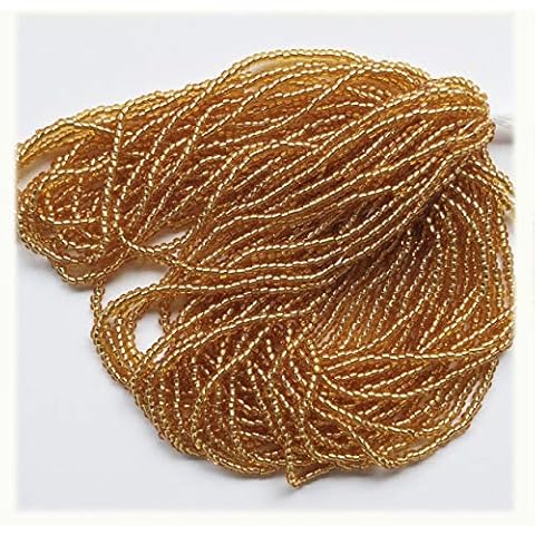 Seed Beads 10/0 Czech Silver Lined Gold (one Hank Pack) Cover
