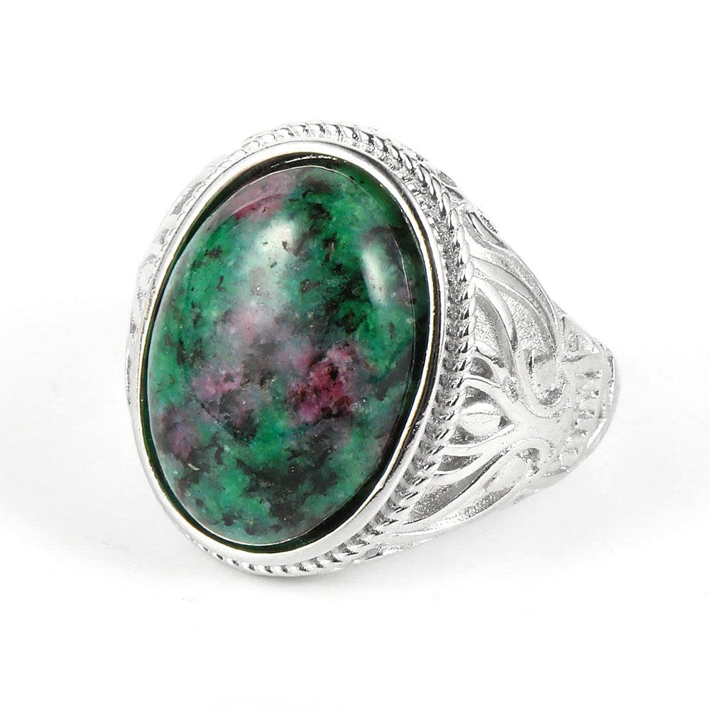 Anello di Ossidiana Nera Naturale Anello di Goccia d'Acqua di Cristallo Anelli di Pietra Aperti da Donna Regolabili Reiki Balance Anelli di Dito alla Caviglia Anello di Eternità per Donna Ragazza U