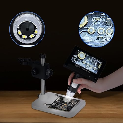 Miniatura 9 de Microscopio digital con soporte ajustable brillo aumento LED soporta idiomas para reparación y aprendizaje de placas de identificación de joyas