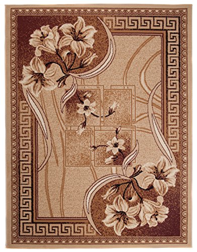 Tapis de salon beige 250 x 350 cm classique raffinement Verona - 2