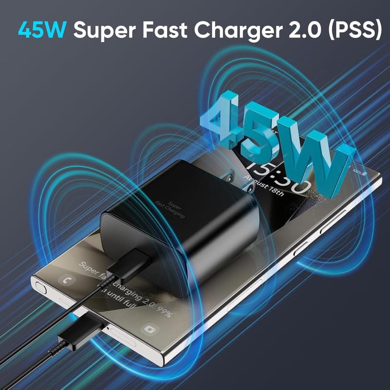 Image of 45W Charger for Samsung Galaxy Note 8, Samsung Galaxy Note 9, Samsung Galaxy S Light Luxury Original (N-S9)