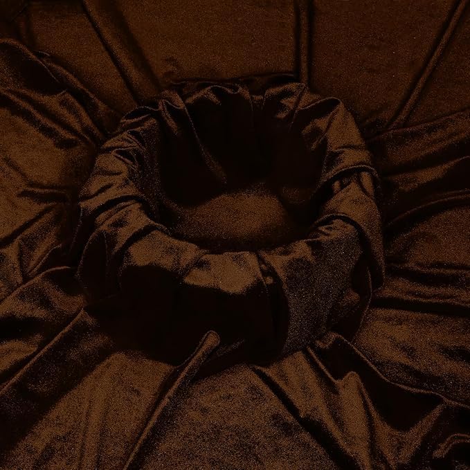 Image of Amazon Brand - Umi 3 Mtr Multi Purpose Velvet Fabric Cloth for Decoration, Trousseau Packing, Party Hall, Bouquet, Gift Packing, Decor, Pooja Room (3 Mtr, Brown), Solid