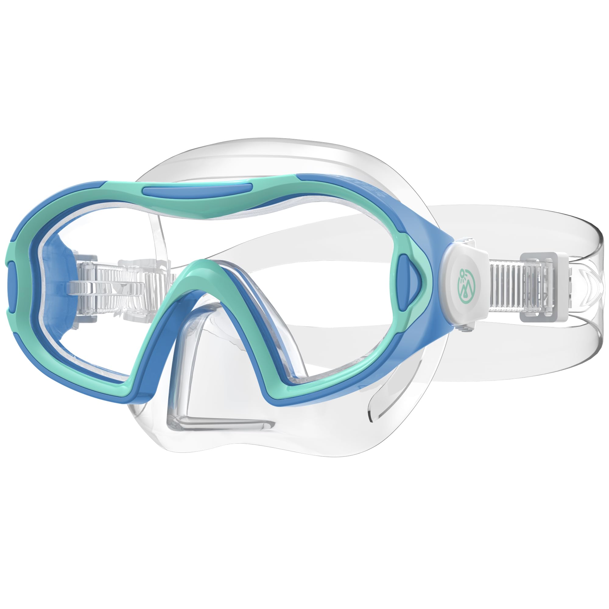 OutdoorMaster Stingray Kids Swim Goggles with Nose Cover, Swim Diving Mask for Kids, Anti-Fog Swimming Goggles for Boys and Girls, Age 5-12, Blue