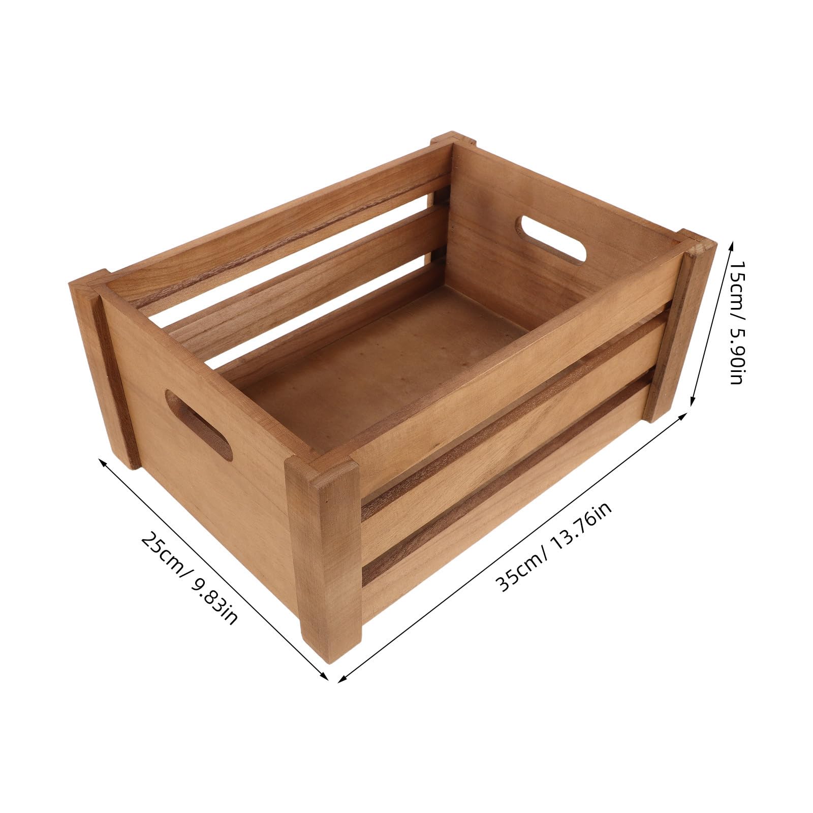 Caja de Almacenamiento de Madera Retro para Vinilos y Cds, Estuche Rectangular Organización Óptima y Diseño Artístico Minimalista para Oficina y Sala