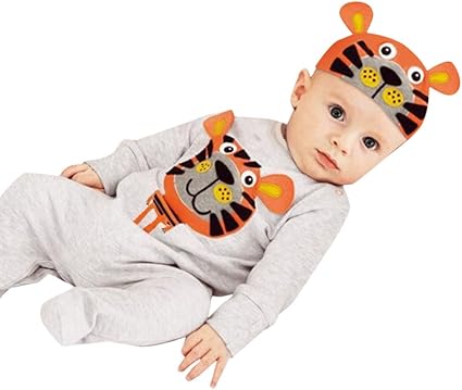 Doladola Bébé Grenouillere À Capuchon,enfant Pyjama,Garçons Filles Barboteuse De Style Animal(Dinosaure Jaune, 3