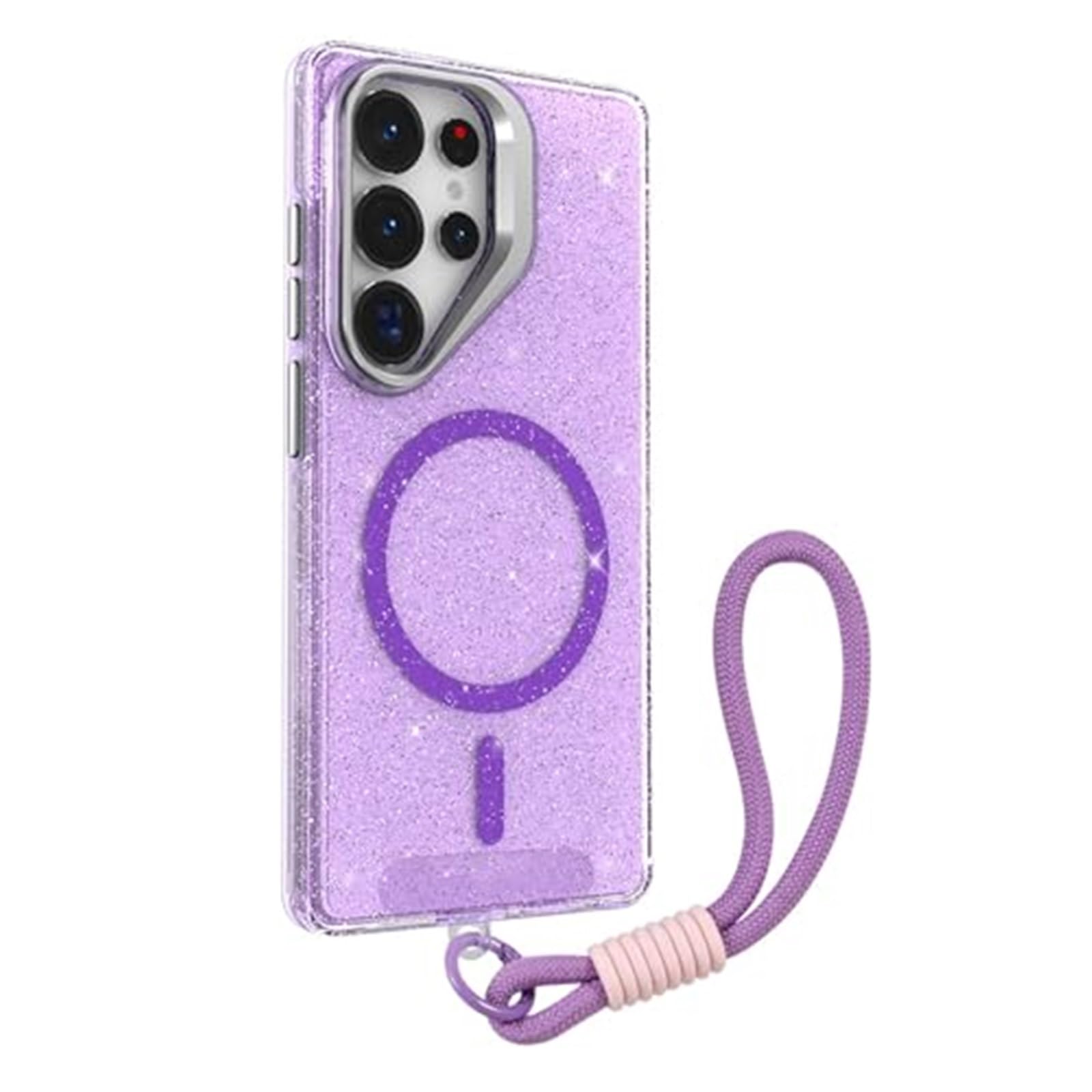 Etui do Samsung Galaxy S26 Ultra/S26 Plus/S26, przezroczysta obudowa z nieżółknącą powłoką bezprzewodowego ładowania (fioletowy, S26 Plus)