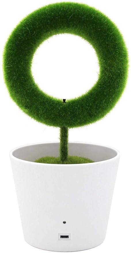 IONKINI Desktop Green Plant Air Purifier Removes Airborne Particles, Dust, Pollen PM2.5, Dust and Odor for Home, Office