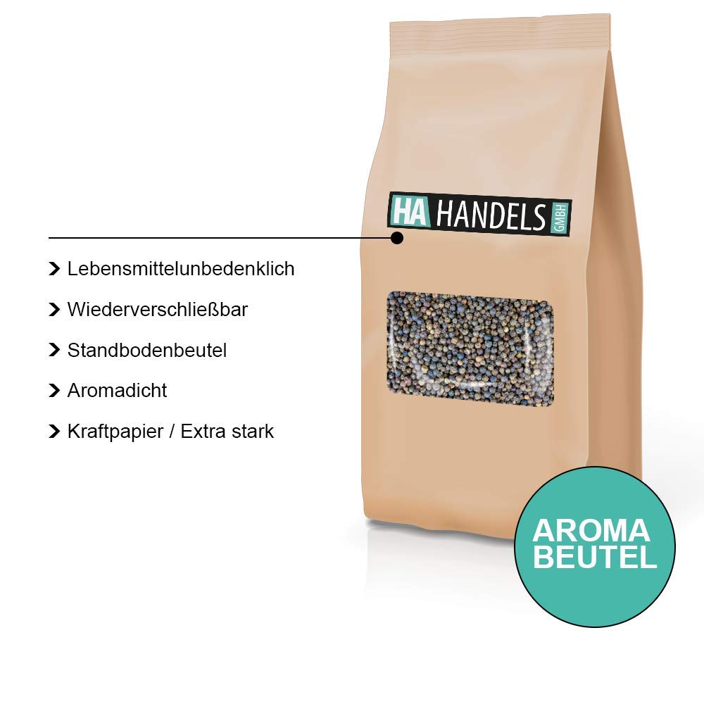 Pfefferkörner schwarz ganz ungeschwefelt naturbelassen unbehandelt scharf getrocknet zum Mahlen vegan für Mühle wiederverschließbare Verpackung1kg -5kg (2,5kg)