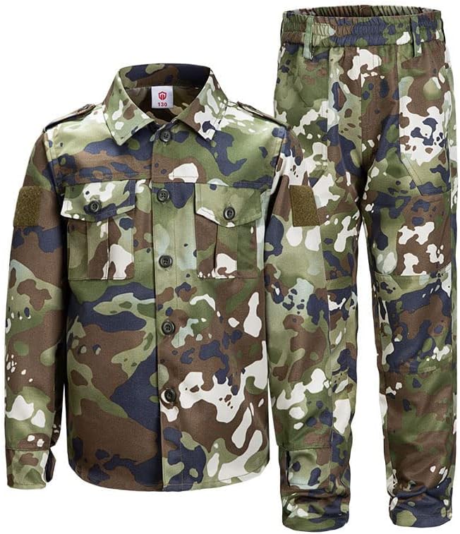 Outdoor Sports Airsoft Shooting Shirt Pants Set Battle Dress Uniform Tactical BDU Set Child Kid Combat Clothing