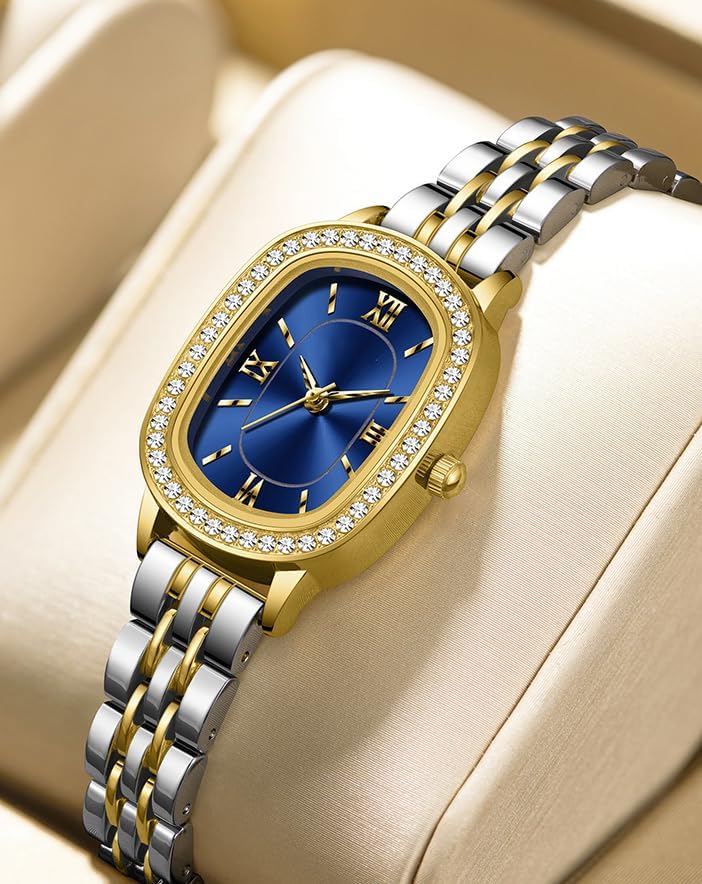 Vintage Women’s Watch Luxury Oval Easy Read Ladies Wrist Watch Quartz Elegant Waterproof Watches Adjustable Strap with Tool - Image 3