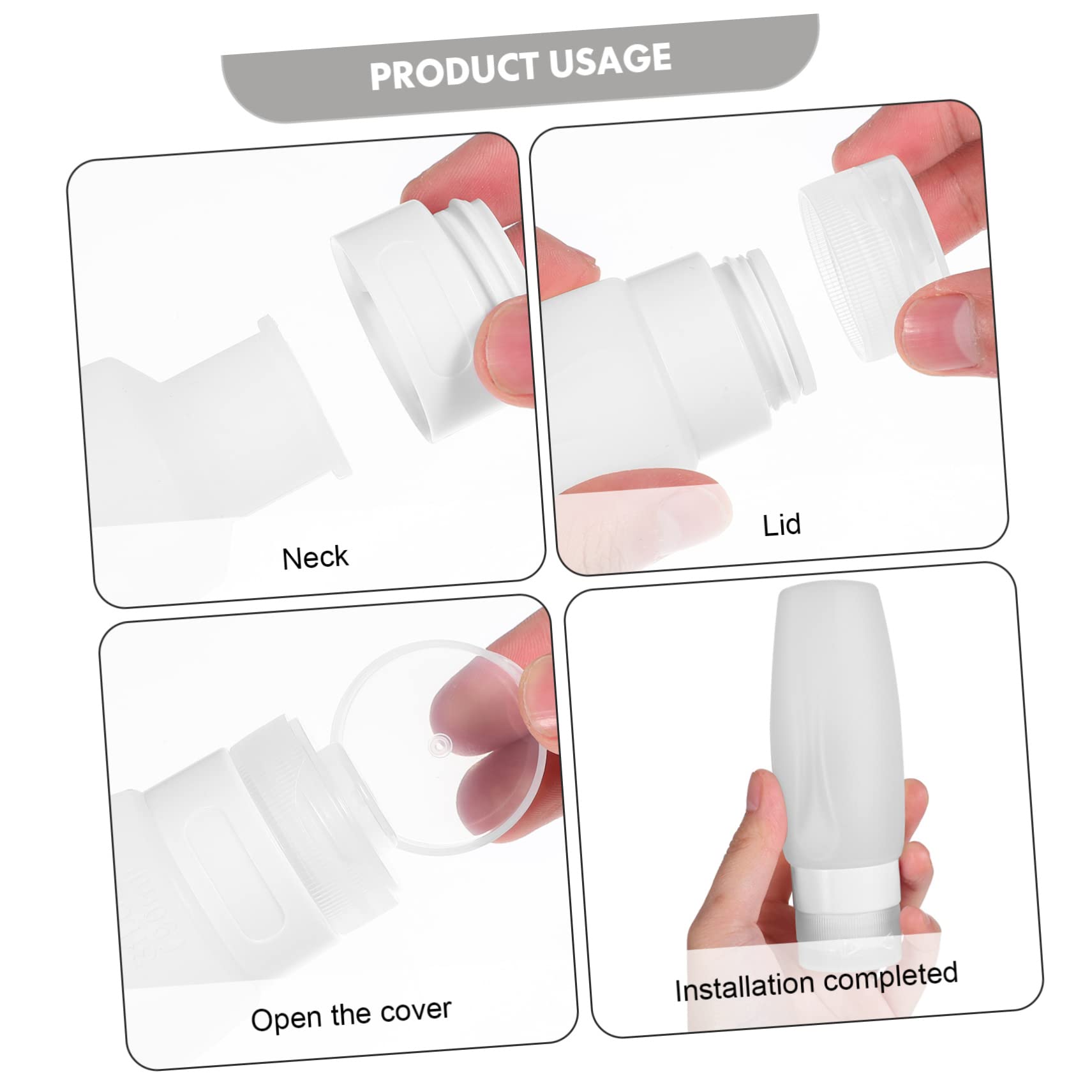 Healeved 8pezzi Bottiglie Ricaricabili Contenitori Squeeze Con Per Shampoo La Della Impermeabili e