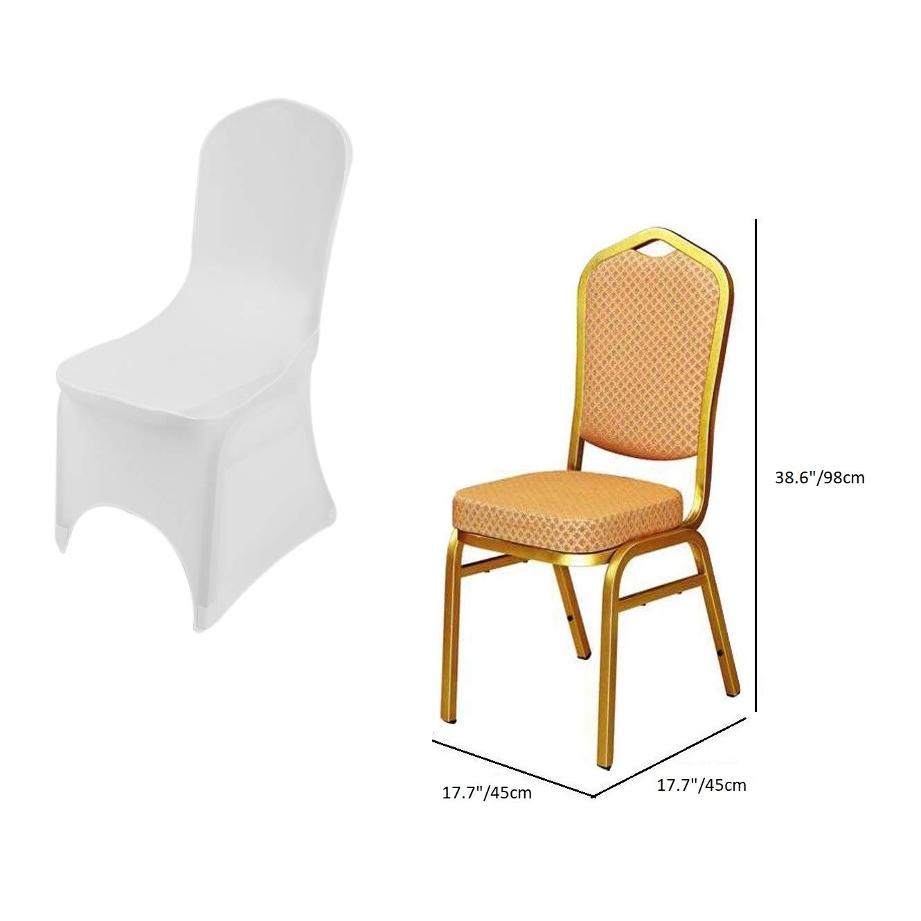 50 100 Chair Covers Spandex Stretch Wedding Banquet Anniversary Party Event Déco | UK