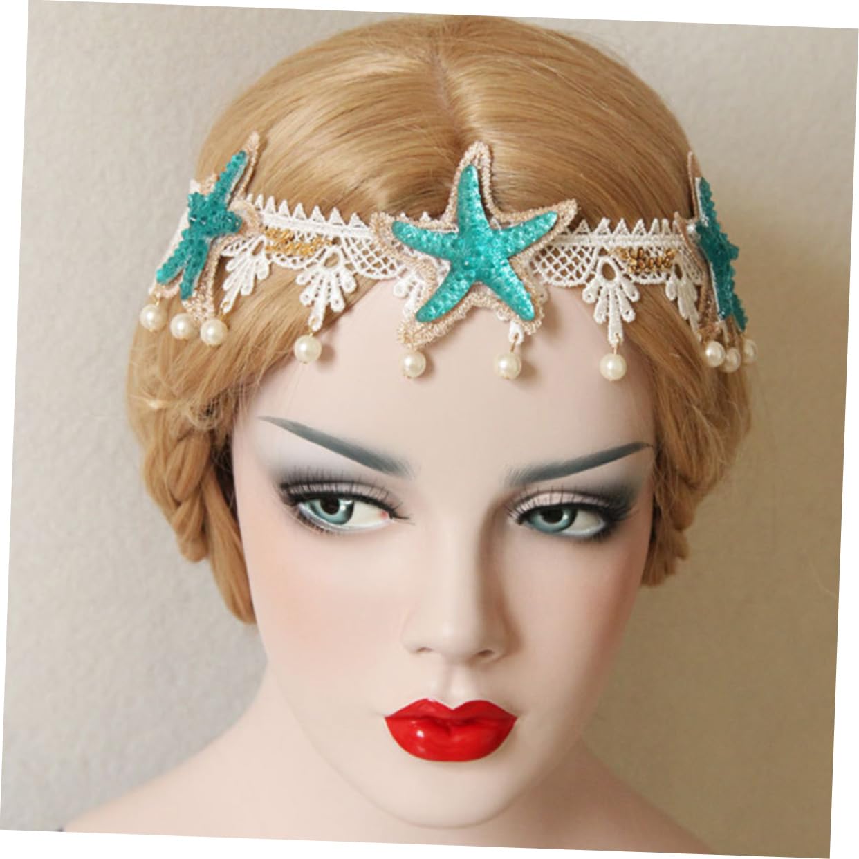 Healeved Lot De 5 Bandeaux Élégants En Dentelle Avec Étoiles De Mer Pour Cheveux Couvre-chef Décoratif Pour Soirée De Mariage