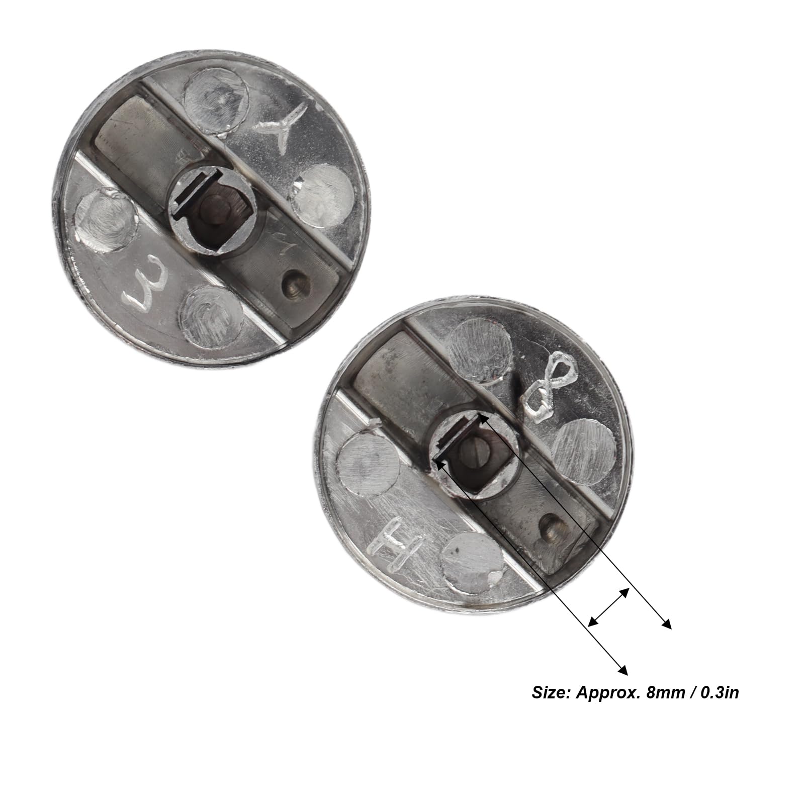 Set 6 Manopole Fornello A Gas In Lega Di Zinco - Manopole Sostitutive 8mm Per Cucina, Forno E Scaldabagno - Foto 7