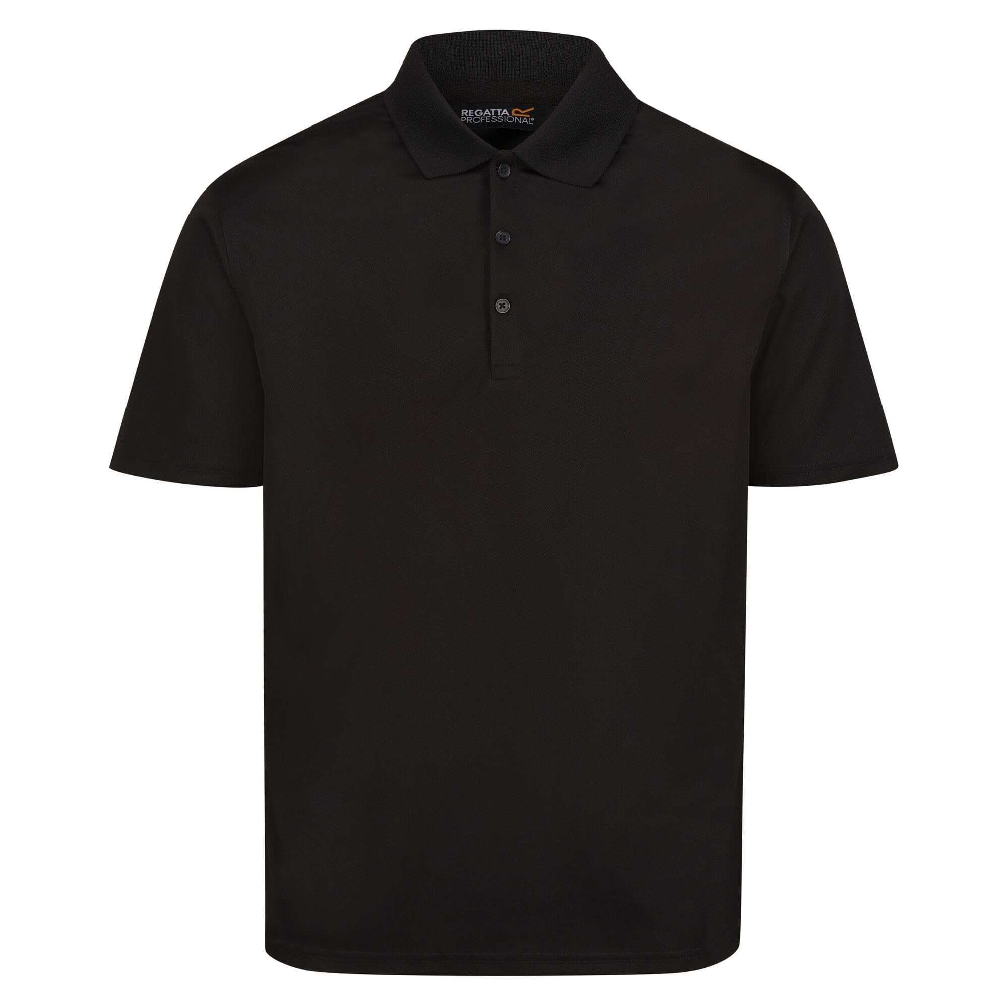Regatta Professional Mens Pro Wicking Casual Polo Short Sleeved T Shirt Black