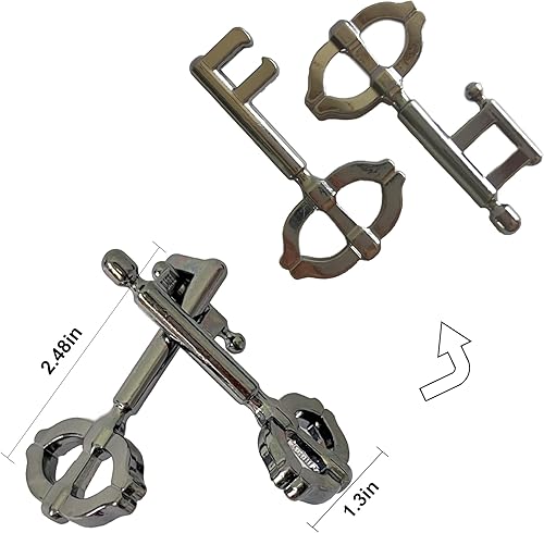 Miniatura 2 de Rompecabezas de metal para niños y adultos, rompecabezas de 3 piezas, desbloqueo, rompecabezas entrelazados, prueba de lógica de inteligencia