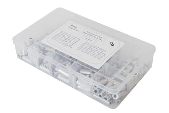 Aluminum Spacer Standoff Bushing Assortment Kit 1/2" OD x 1/4" ID 150 pcs