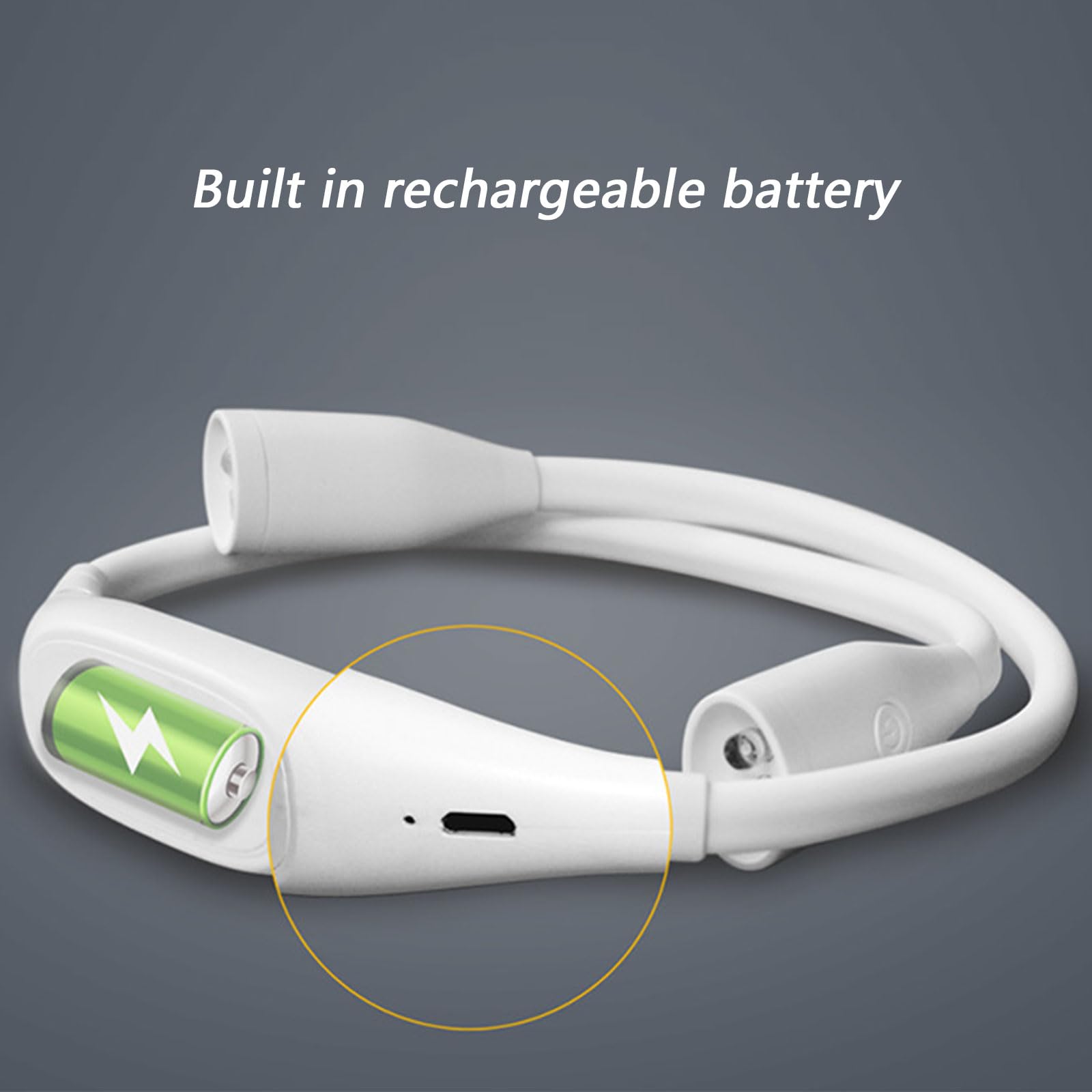 Luz LED para el cuello que protege los ojos, batería recargable, alimentada por USB, para largas horas, cómoda lectura, estudio y viajes, luz de estudio portátil