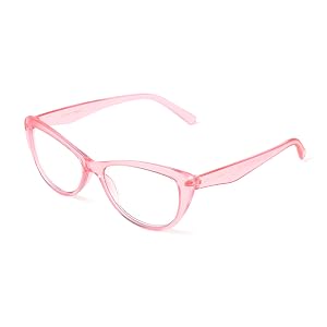 Betsey Johnson womens Yara Glasses Blue Light Glasses Crystal Pink 40mm US